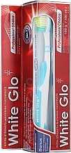 Парфумерія, косметика Набір "Вибір професіоналів", блакитна щітка - White Glo Professional Choice Whitening Toothpaste (toothpaste/100ml + toothbrush)