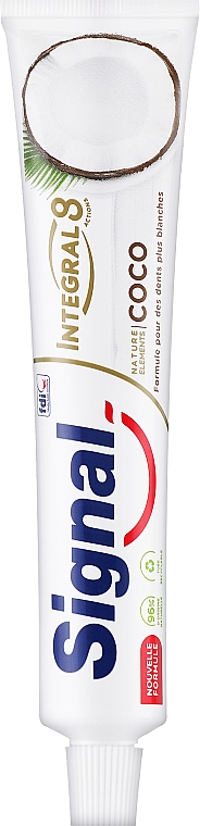 Зубна паста з кокосом - Signal Integral 8 Nature Elements Coco Whiteness Toothpaste — фото N1