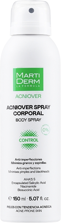 Спрей для тіла проти вугрів - Martiderm Acniover Body Spray — фото N1