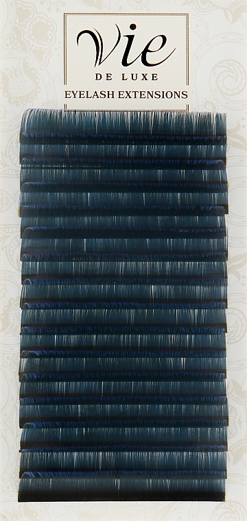 Ресницы в ленте черно-синие B 0,07/12 - Vie de Luxe — фото N1