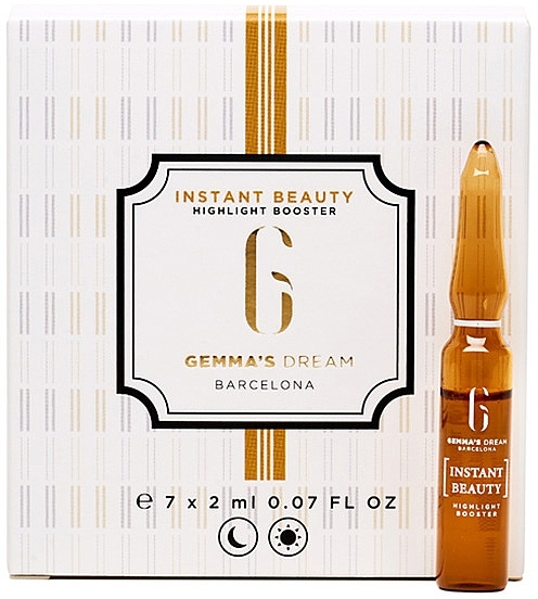 Антиоксидантний і відновлювальний бустер для обличчя - Gemma's Dream Instant Beauty Highlight Booster Ampoules — фото N1