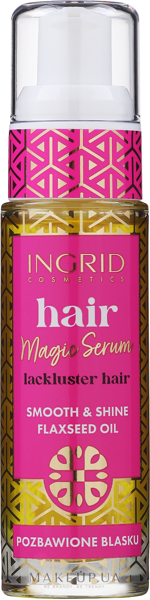 Сыворотка для поврежденных и тусклых волос с маслом лена - Ingrid Cosmetics Vegan Hair Serum Flaxseed Oil Smooth & Shine — фото 30ml