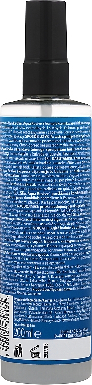 Экспресс-кондиционер для волос - Schwarzkopf Gliss Aqua Revive Express-Repair-Conditioner — фото N2