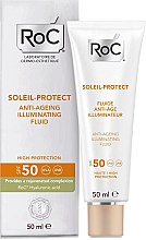 Духи, Парфюмерия, косметика Солнцезащитный флюид для лица - RoC Soleil Protect Anti-Ageing Illuminating Fluid SPF50