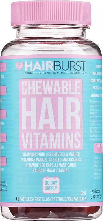 Жевательные витамины для роста и укрепления волос - Hairburst Chewable Hair Vitamins — фото N4