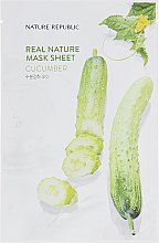 Духи, Парфюмерия, косметика Тканевая маска для лица с экстрактом огурца - Nature Republic Real Nature Mask Sheet Cucumber