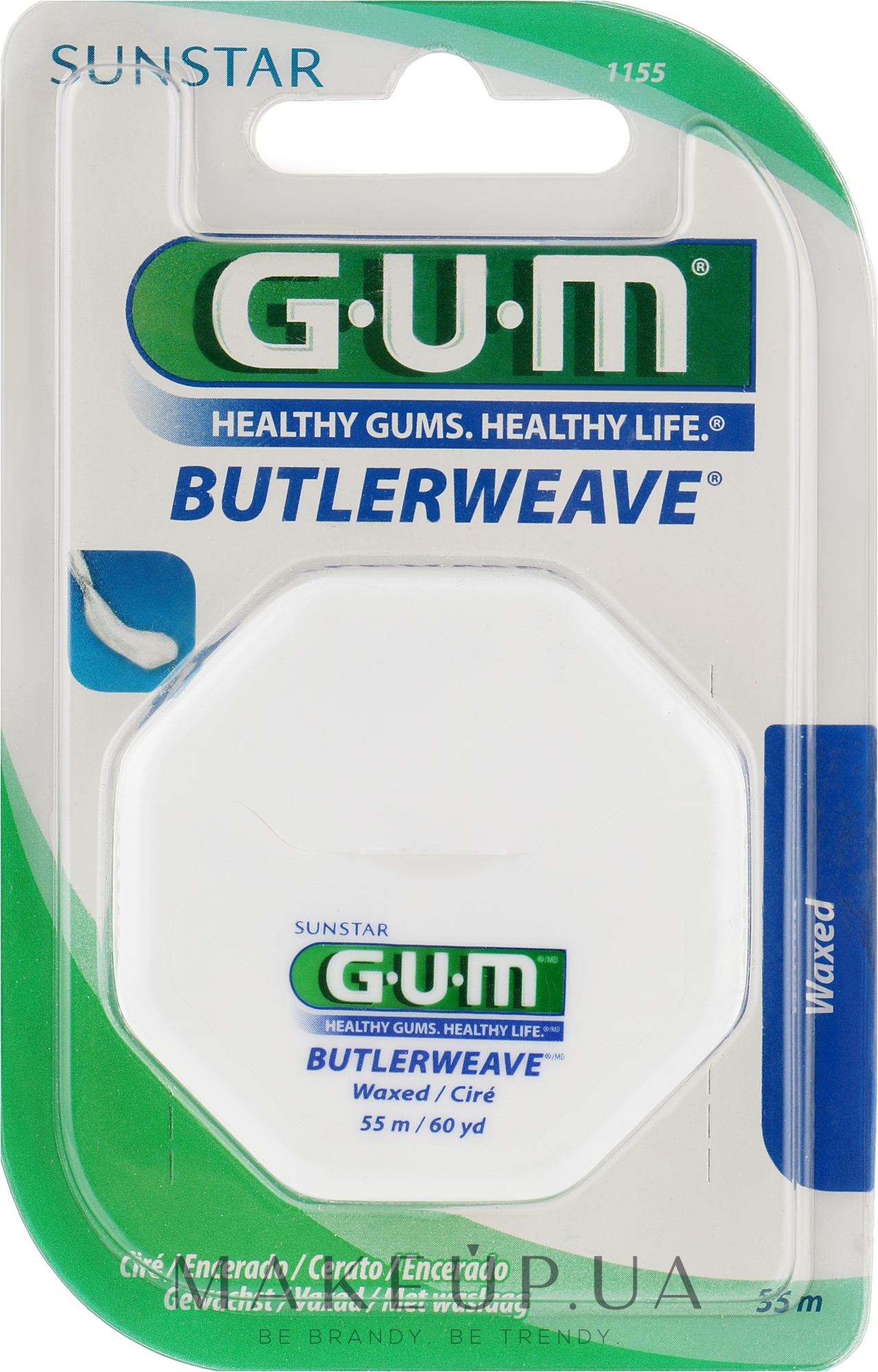 Зубна ника вощена - G.U.M Butlerweave Waxed — фото 55м