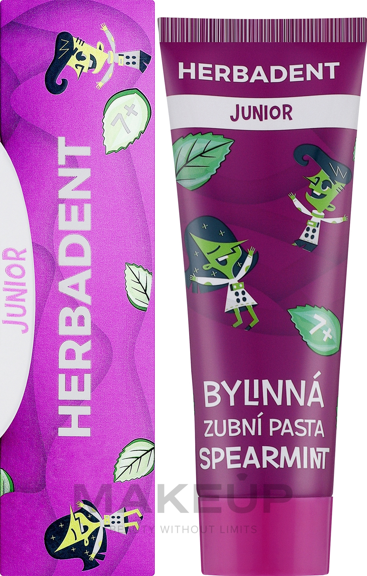 Зубна паста для підлітків свіжа м’ята - Herbadent Junior Herbal Spearmint Toothpaste — фото 75g