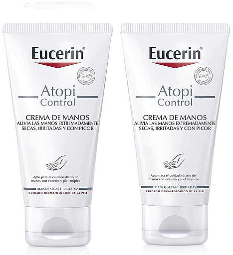 Набір - Eucerin Atopi Control Hand Cream (h/cr/2x75ml) — фото N1
