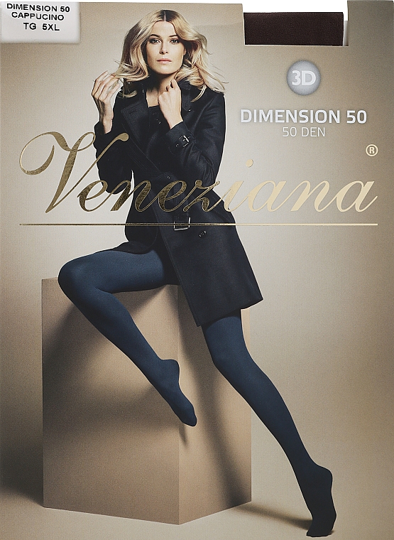 Колготки для жінок "Dimension 3D", 50 Den, Cappuccino - Veneziana — фото N1