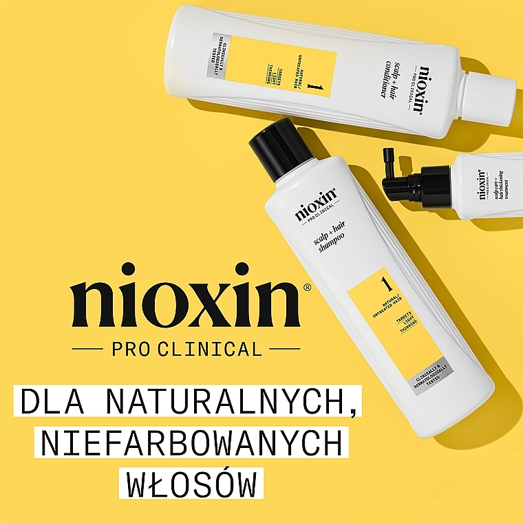 Набір - Nioxin Pro Clinical System 1 Set (sh/150ml + cond/150ml + ser/50ml) — фото N2