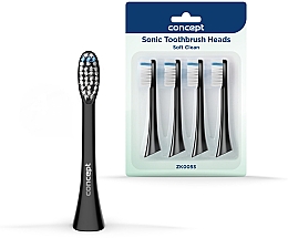 Сменные головки для зубной щетки, ZK0053, черные - Concept Sonic Toothbrush Heads Soft Clean — фото N2