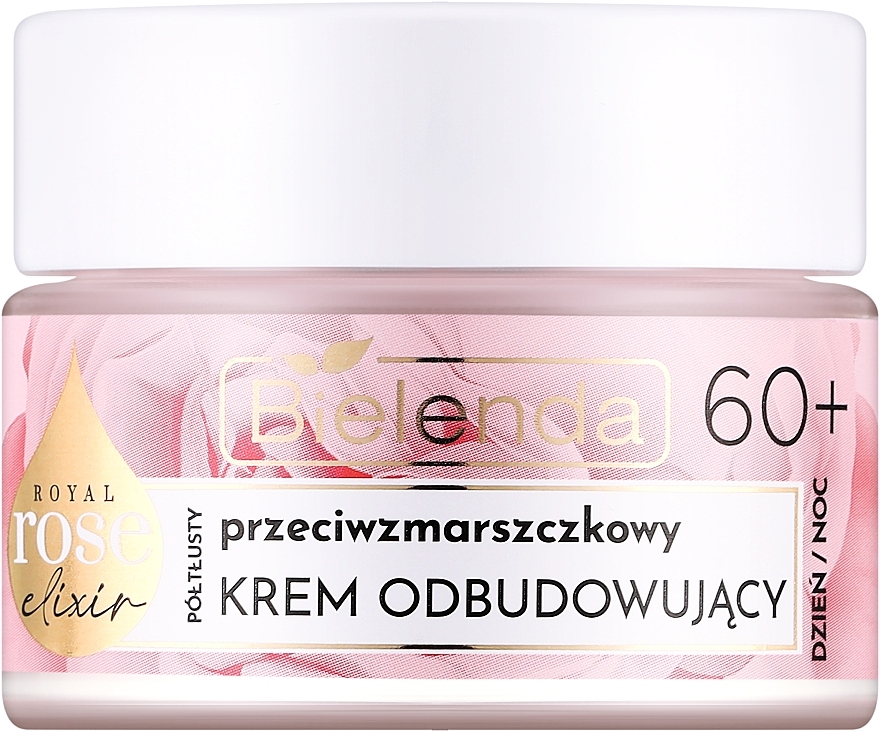 Відновлювальний крем для обличчя проти зморщок 60+ - Bielenda Royal Rose Elixir Face Cream — фото N1