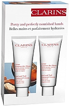 Духи, Парфюмерия, косметика Набор по уходу за руками - Clarins Hand & Nail Treatment Cream Set (h/cr/2x100ml)