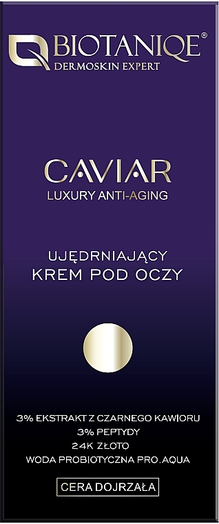 Зміцнювальний крем для шкіри навколо очей - Biotaniqe Caviar Luxury Anti-Aging Eye Cream — фото N1