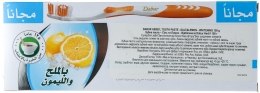 Набор "Salt & Lemon", синий - Dabur Herb`l (toothbrush/1шт + toothpaste/150g) — фото N2