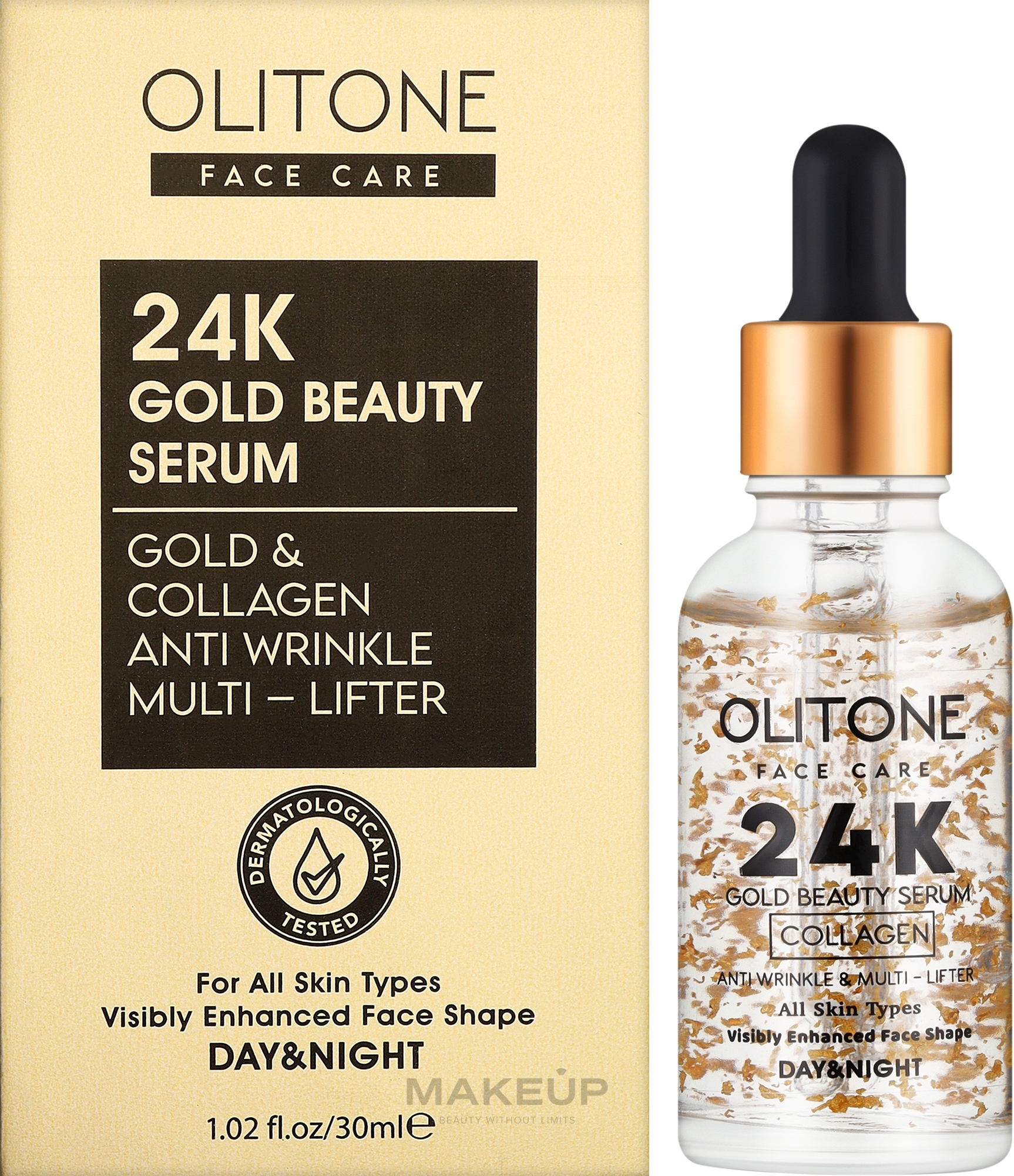 Золота сироватка для обличчя - Olitone 24K Gold Beauty Serum — фото 30ml