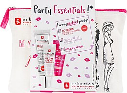 Парфумерія, косметика Набір - Erborian Party Essentials (cr/15ml + cr/5ml + lip/oil/8ml + bag)