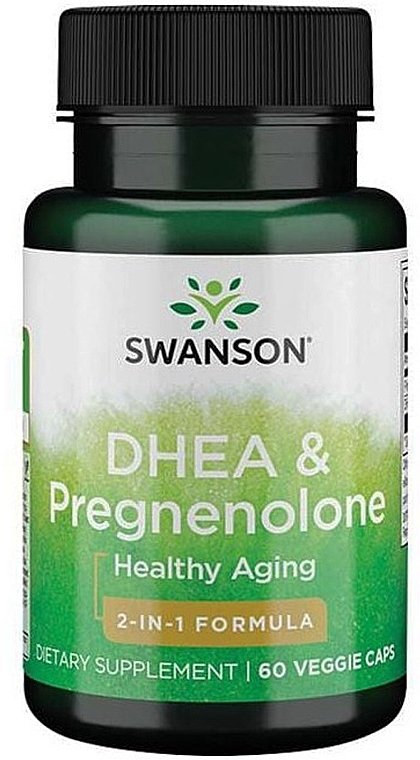 Харчова добавка "DHEA та прегненолон", у капсулах - Swanson DHEA Pregnenolone Complex Veg Capsules — фото N1