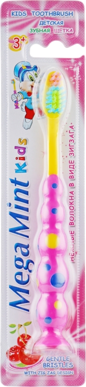 Зубная щетка детская, желто-розовая - Sts Cosmetics Mega Mint