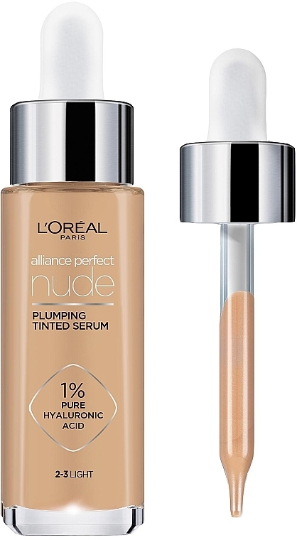 УЦЕНКА Гиалуроновая тональная сиворотка для лица - L`Oréal Paris Alliance Perfect Nude * — фото N1