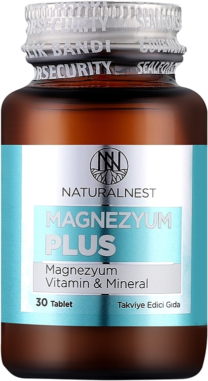 Дієтична добавка "Магній + вітаміни та мінерали", 200 мг - NaturalNest Magnesium Plus — фото N1