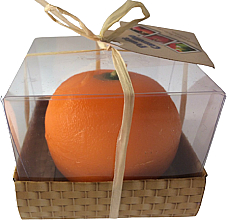 Декоративная свеча в форме мандарина, в упаковке - AD — фото N1