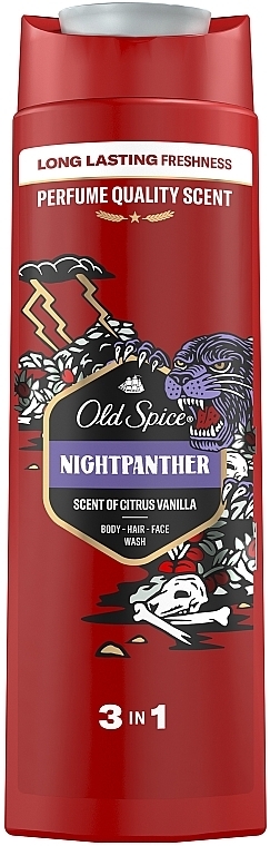 Шампунь-гель для душа - Old Spice Nightpanther Shower Gel + Shampoo — фото N1