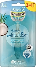 Парфумерія, косметика Бритва одноразова, 4 шт. - Wilkinson Sword Xtreme 3 My Intuition Comfort Coconut Delight