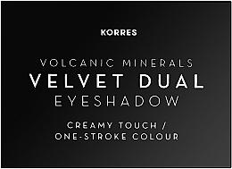 Тіні для повік - Korres Volcanic Minerals Velvet Dual Eyeshadow Palette — фото N2