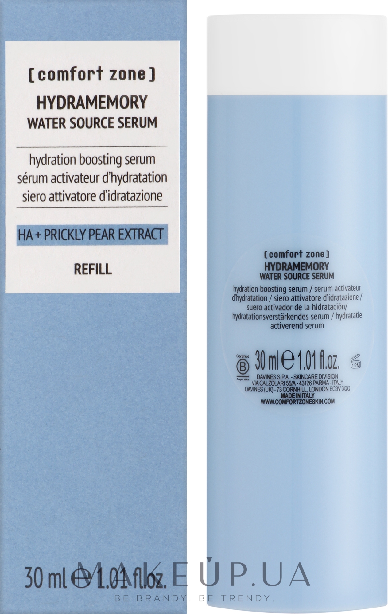 Увлажняющая сыворотка для сияния с экстрактом опунции - Comfort Zone Hydramemory Water Source Serum Refill — фото 30ml