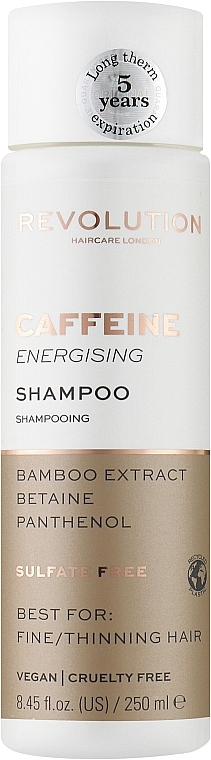 Шампунь для тонкого волосся - Makeup Revolution Caffeine Energising Shampoo — фото N1