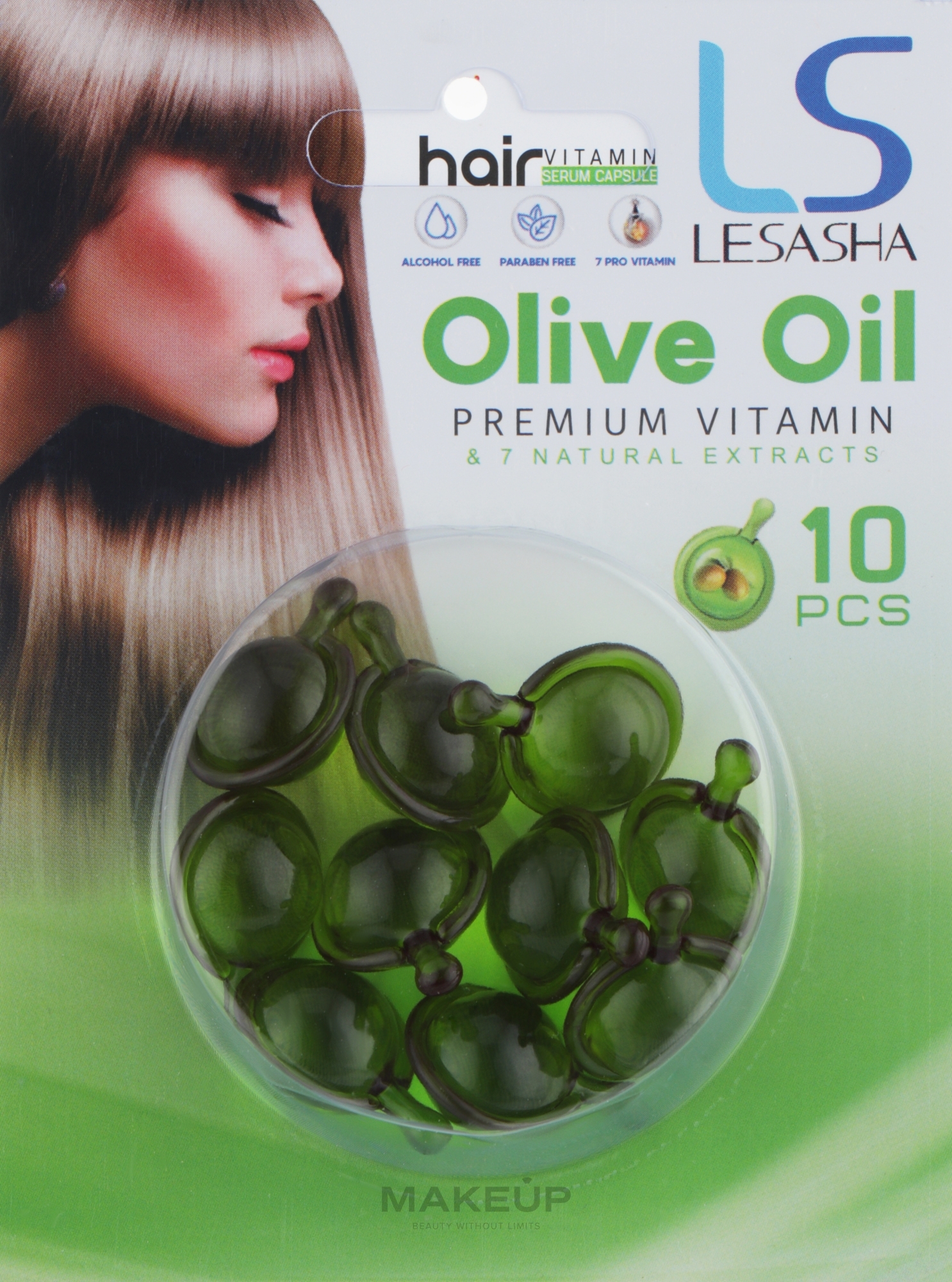 Тайские капсулы для волос c оливковым маслом - Lesasha Hair Serum Vitamin Olive Oil — фото 10шт