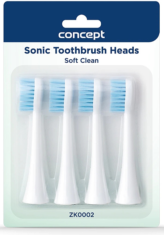 Сменные головки для зубной щетки, ZK0002 - Concept Sonic Toothbrush Heads Soft Clean — фото N1