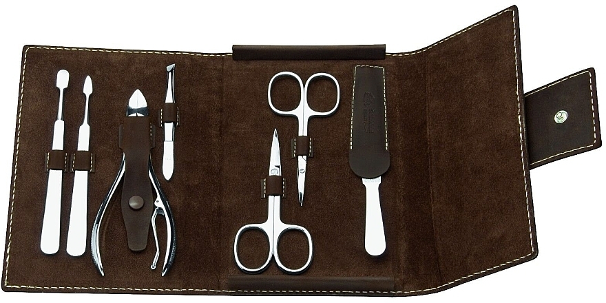 Маникюрный набор "Mountain Bear" 7 предметов, коричневый - Erbe Solingen Manicure Set — фото N1