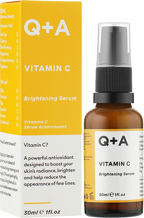 Освітлювальна сироватка для обличчя - Q+A Vitamin C Brightening Serum — фото N2