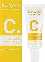 Освітлювальний крем + вітамінна сироватка 2 в 1 - Soraya Beauty Alphabet Vitamin С + Resveratrol — фото N2