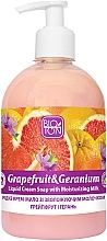 Парфумерія, косметика Рідке крем-мило "Грейпфрут і герань" - Bioton Cosmetics Active Fruits Grapefruit & Geranium Soap