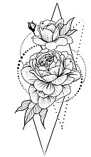 Флеш-тату перевідні "Троянди в геометрії" - Arley Sign — фото N4