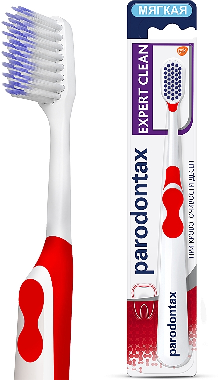 Зубна щітка "Експерт чистоти", екстрам'яка, червона - Parodontax — фото N2