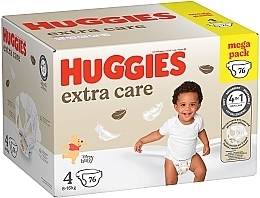 Підгузники Extra Care, розмір 4 (8-16 кг), 76 шт. - Huggies — фото N8