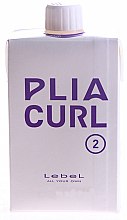 Лосьон для химической завивки волос средней жесткости, шаг 2 - Lebel Plia Curl 2 — фото N1