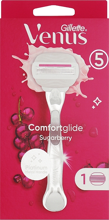 Бритва с 1 сменной кассетой - Gillette Venus Comfortglide Sugarberry — фото N1