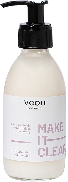 Молочко-емульсія для очищення обличчя - Veoli Botanica Face Cleansing Milk Emulsion Make It Clear