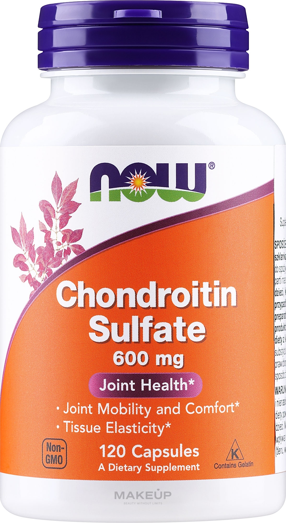 Натуральна добавка "Хондроїтинсульфат", 600 мг - Now Foods Chondroitin Sulfate — фото 120шт