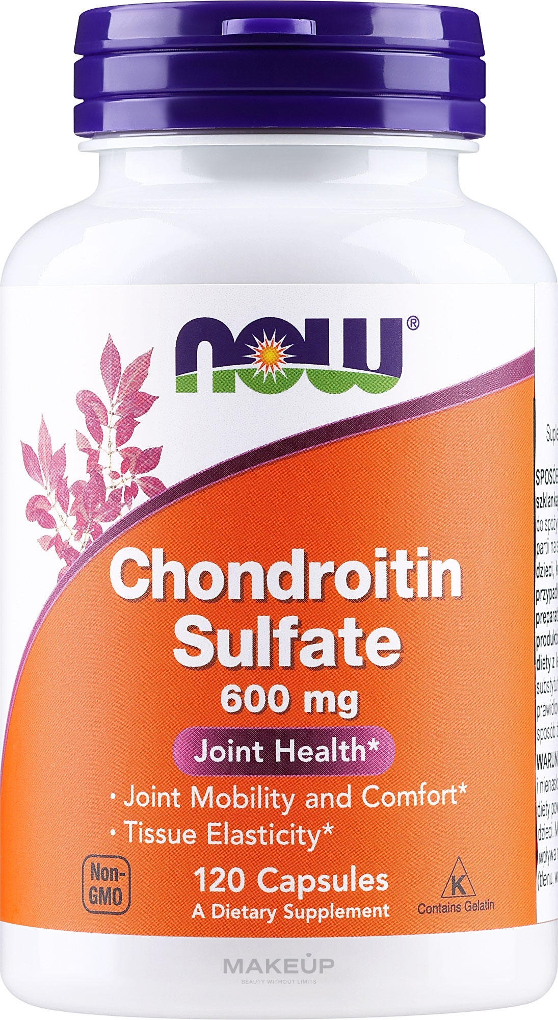 Натуральная добавка Хондроитинсульфат, 600мг - Now Foods Chondroitin Sulfate — фото 120шт