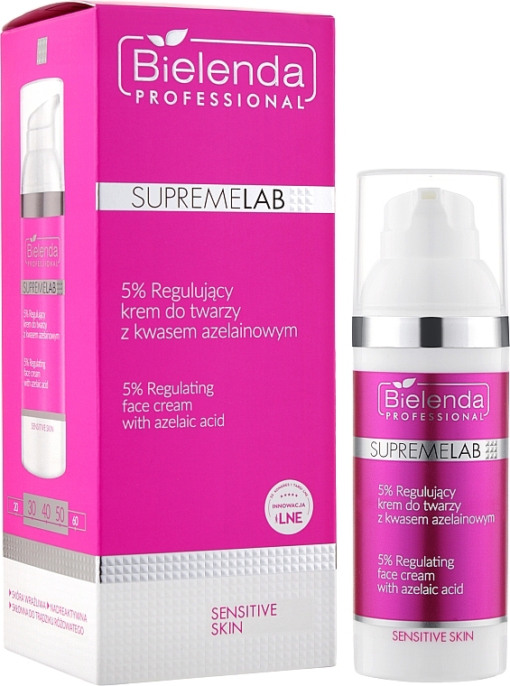 УЦЕНКА Восстанавливающий крем для лица с 5 % азелаиновой кислотой - Bielenda Professional SupremeLab Sensitive Skin 5 % * — фото N2