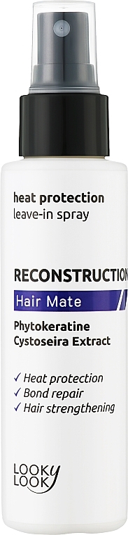 Спрей-термозахист для оновлення структури волосся - Looky Look Reconstruction Hair Mate Heat Protection Leave-In Spray