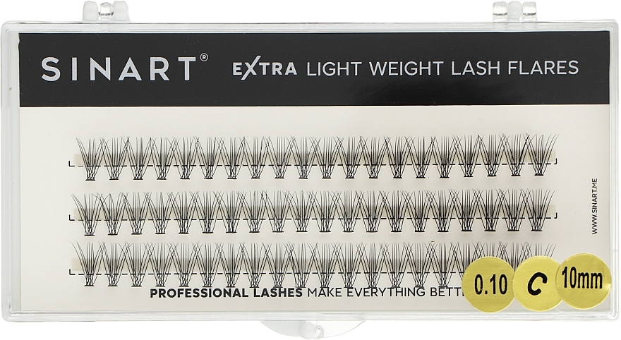 Пучкові вії, 10 мм - Sinart Eye Lashes Pro 10D — фото N1
