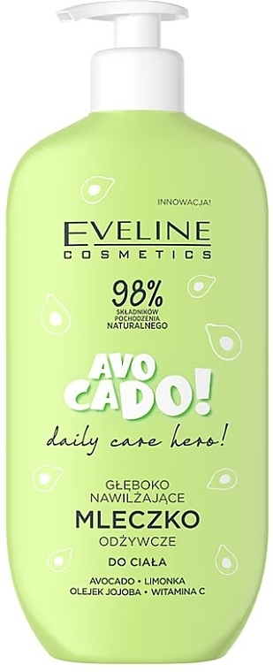Глубоко увлажняющее питательное молочко "Авокадо" - Eveline Cosmetics Daily Care Hero Avocado Moisturizing Body Milk — фото N1